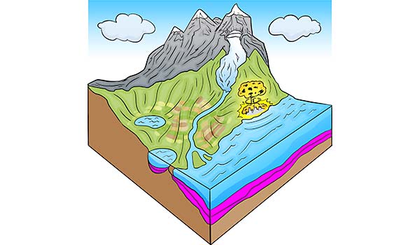 geological illustration designed by artmedstudio.com